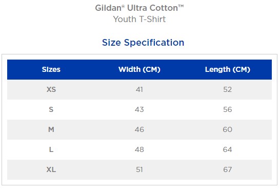 Size - Gildan Ultra Cotton