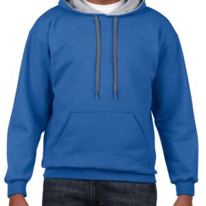 Gildan Heavy Blend Adult Contrast Hooded Sweatshirt Royal / Sport Grey Large (1(185C00) 1 | Promotion Wear, Melbourne 185C00-JA051-Alternate1_lrg.jpg