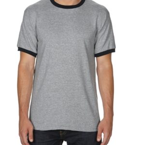 Gildan Adult Ringer T-Shirt Sports Grey/Black Medium (8600) 1 | Promotion Wear, Melbourne 8600-FB095-Alternate1_lrg.jpg