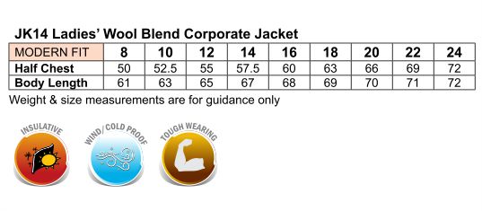 JK13 FLINDERS Wool Blend Corporate Jacket Men's