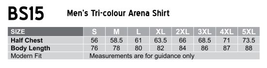 BS15 Men's Arena Tri-colour Contrast Shirt