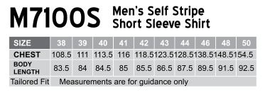 M7100S Men's Self Stripe Short Sleeve Shirt