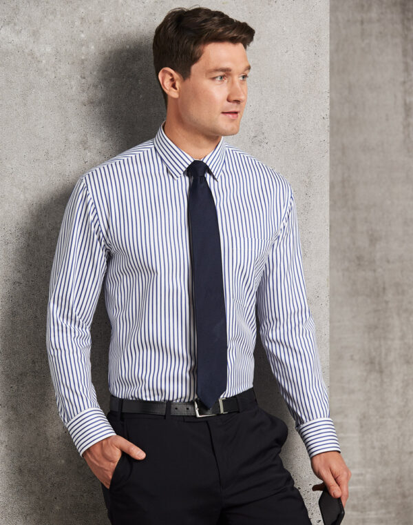M7310L Men's Executive Sateen Stripe Long Sleeve Shirt 1 | | Promotion Wear