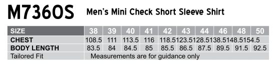 M7360S Men's Mini Check Short Sleeve Shirt