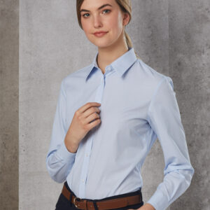 M8212 Women's Fine Stripe Long Sleeve Shirt