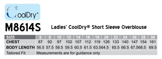  M8614S Women's CoolDry Short Sleeve Overblouse