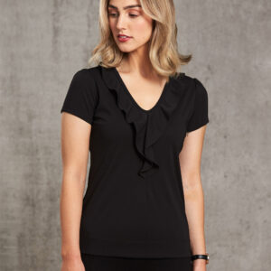 M8820 Women's Ruffle Front Blouse 1 | Promotion Wear, Melbourne M8820_01