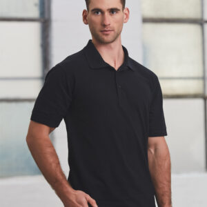 PS39 Mens Cotton Pique Knit Short Sleeve Polo