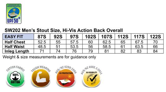 SW202 MEN'S OVERALL Stout Size