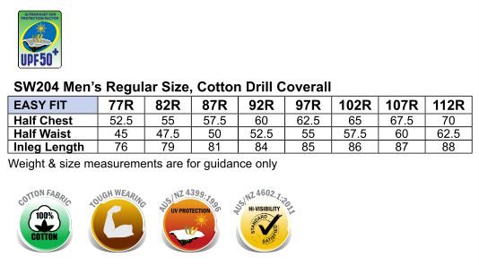  SW204 MEN'S TWO TONE COVERALL Regular Size