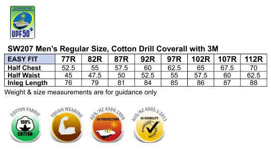 SW207 MEN'S TWO TONE COVERALL