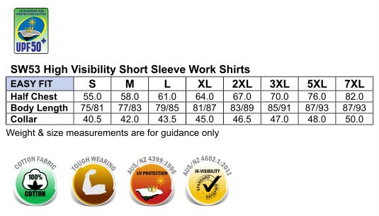 SW53 COTTON DRILL SAFETY SHIRT
