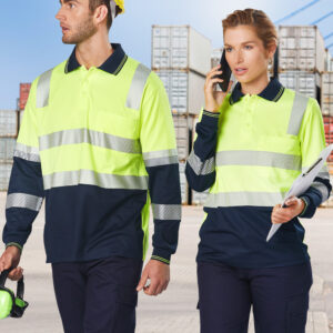 SW74 UNISEX TRUEDRY® BIOMOTION SEGMENTED LS SAFETY POLO 1 | Promotion Wear, Melbourne SW74_01