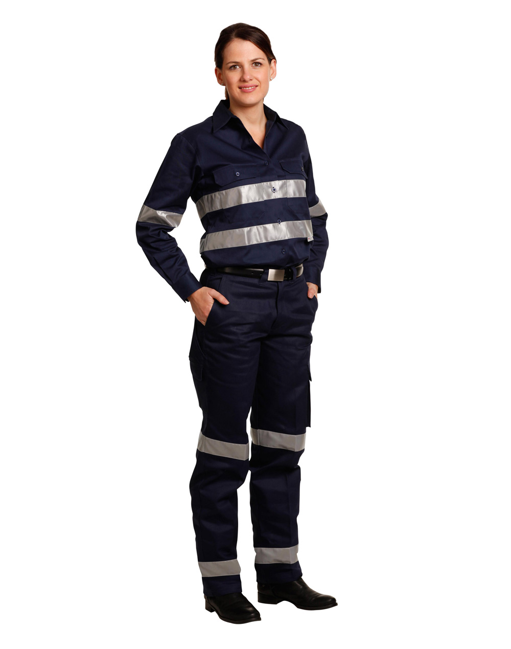 Ladies' Heavy Cotton Drill Cargo Pants WP15 main image 1