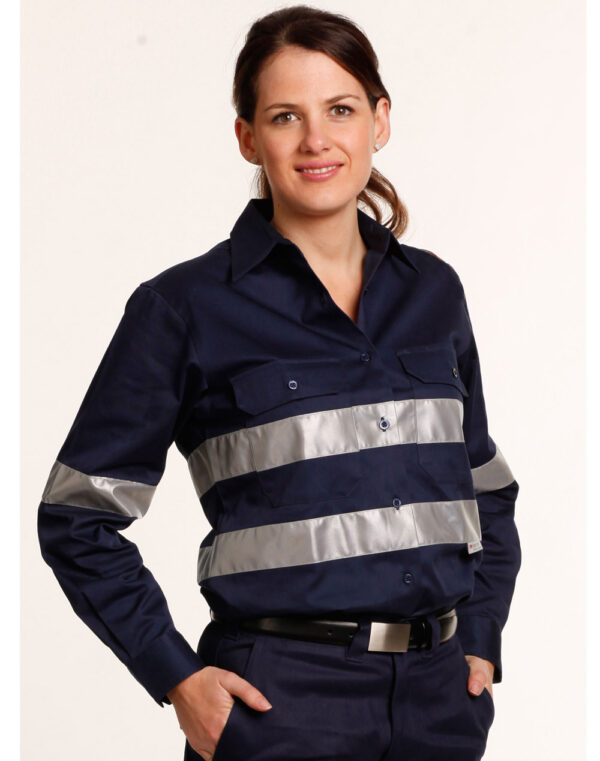 WT08HV WOMEN'S COTTON DRILL WORK SHIRT WITH 3M TAPES 1 | | Promotion Wear