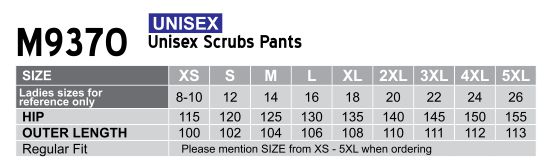 M9370 Unisex Scrubs Pants